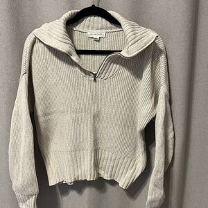 Cream drop sleeve sweater